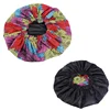 Women Night Sleep Cap African Pattern Ankara Print Bonnet Satin Lining Soft Extra Large Head Wear Ladies Headwrap Hair Care Hat 4