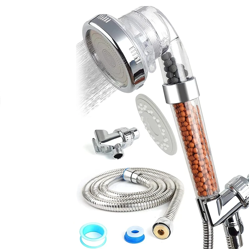 Mineral Shower Head High Pressure With Filter,Handheld Detachable