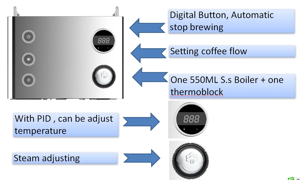 Espresso Coffee Machine/home Coffee Maker/coffe Machine Semi Automatic 4
