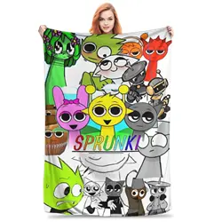 Cozy Sprunki Incredibox Plush Throw Blanket - Soft and Fuzzy for All Seasons, 50x60 Inch (7)