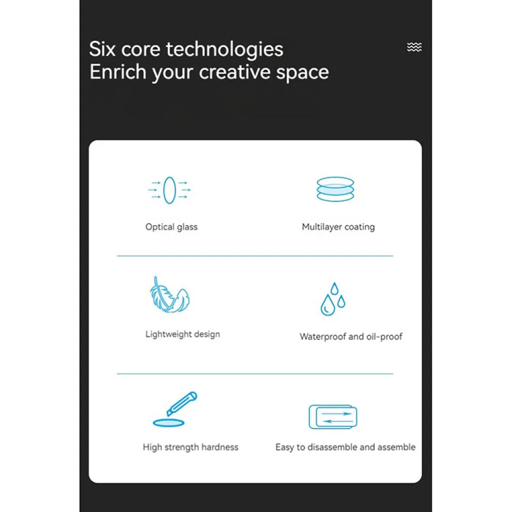 Description Picture 3 of item6 Pcs For DJI Mini 4 Pro Drone Rotary Filter Films Kit ND8/16/32/64/128PL CPL Filters Six-piece Set Drone Accessories Lens Parts