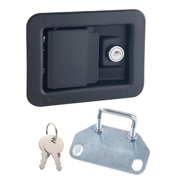 Kit 2 Serrature Per Cassetta Attrezzi In Acciaio Inox Con Chiavi E Rivetti – Per Camion, Camper, ATV, UTV