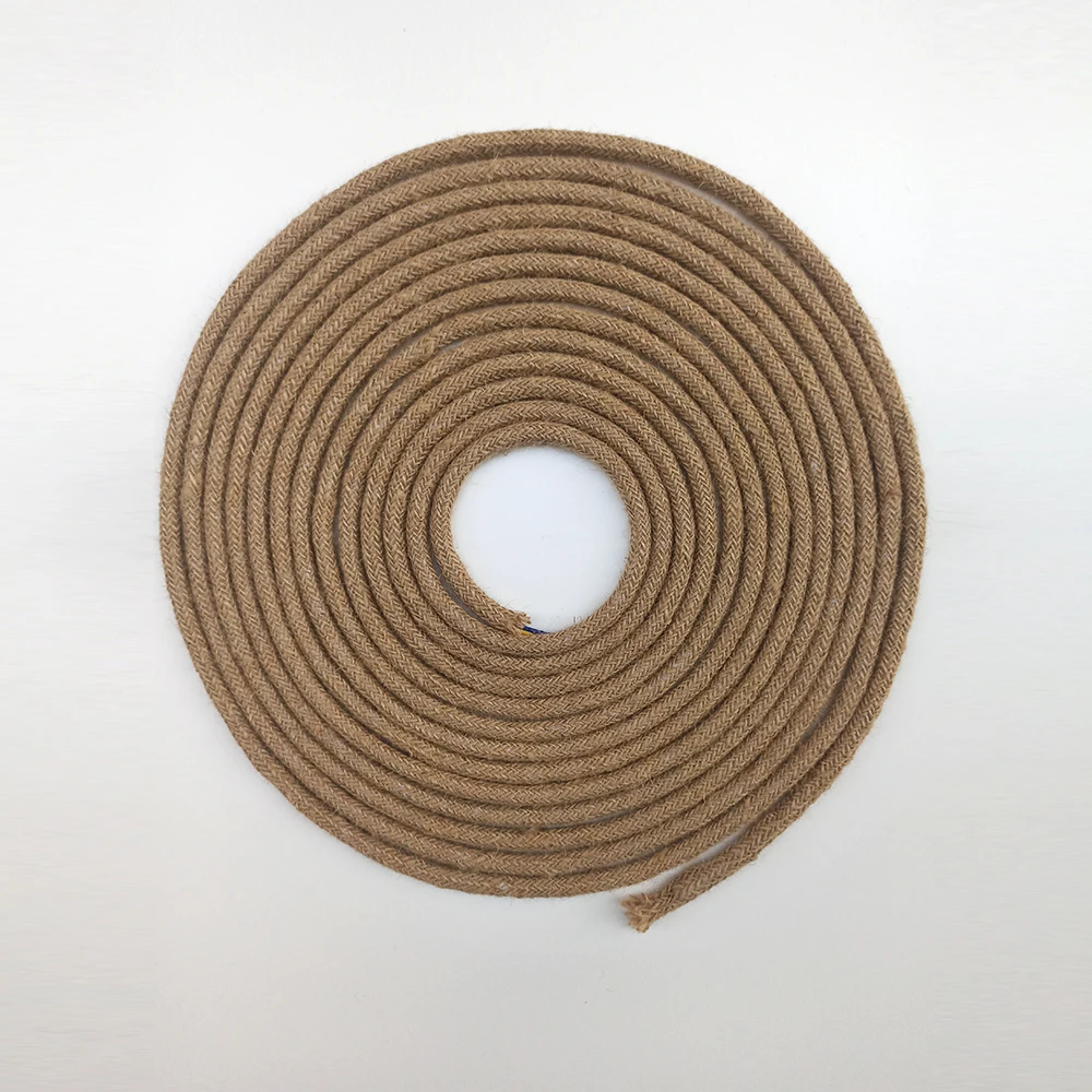 Câble-fil,2 noyaux Vintage En Tissu Torsadé Fil Électrique Câble