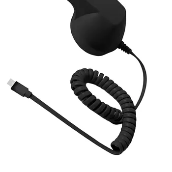 Ricevitore per telefono retrò Tipo C Maniglia fissa Ricevitore Ergonomia Set di testine telefoniche creative per videoconferenze cellulari