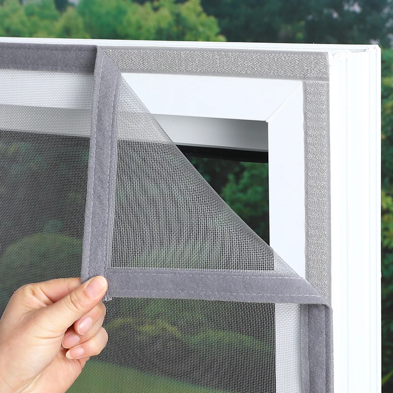 Grey,Anti-mosquito self adhesive window screen mosquito net,summer,insect proof door mosquitonet for windows,Customizable size
