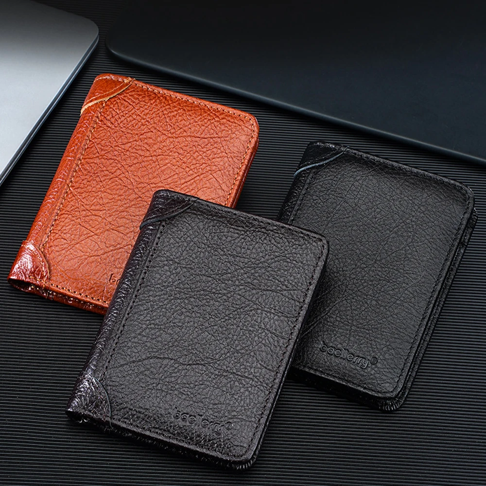 1Pcs Men's Retro Short Wallet, Multi-Card Slot Wallet, Driver's License Card Holder, Large Capacity Storage Card Holder