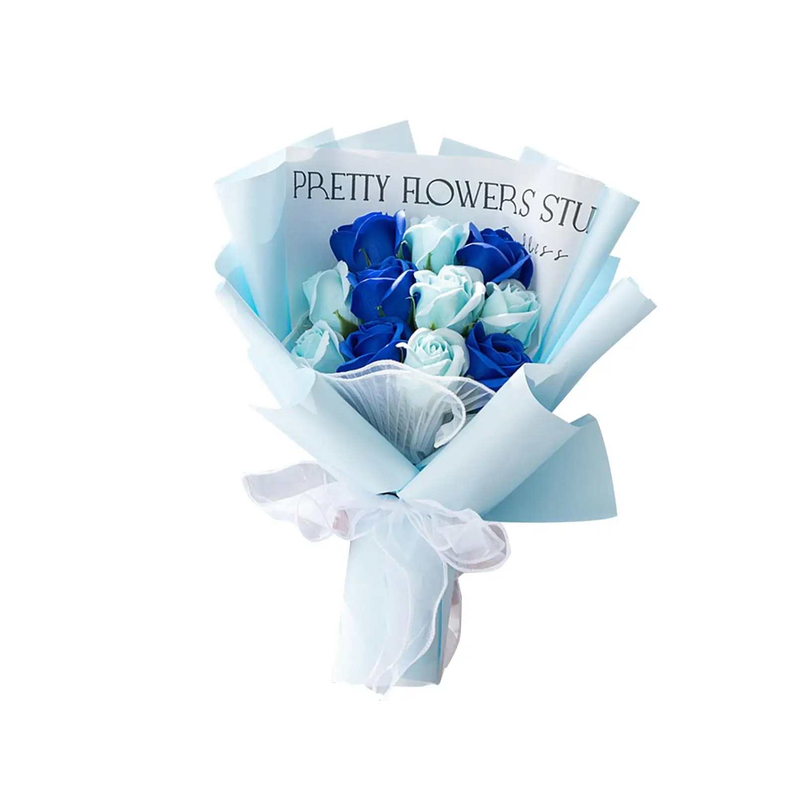 Soap Rose Flower Bouquet Simulated Flowers Ornament for Wedding Mother's Day Gift