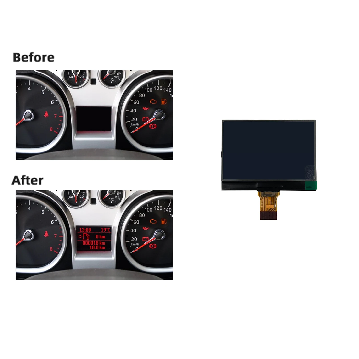 LCD scherm vervangen, voor Ford Focus, C Max, voor Galaxy, voor Kuga LCD scherm vervangen, voor Ford Focus, C Max, voor Galaxy, voor Kuga