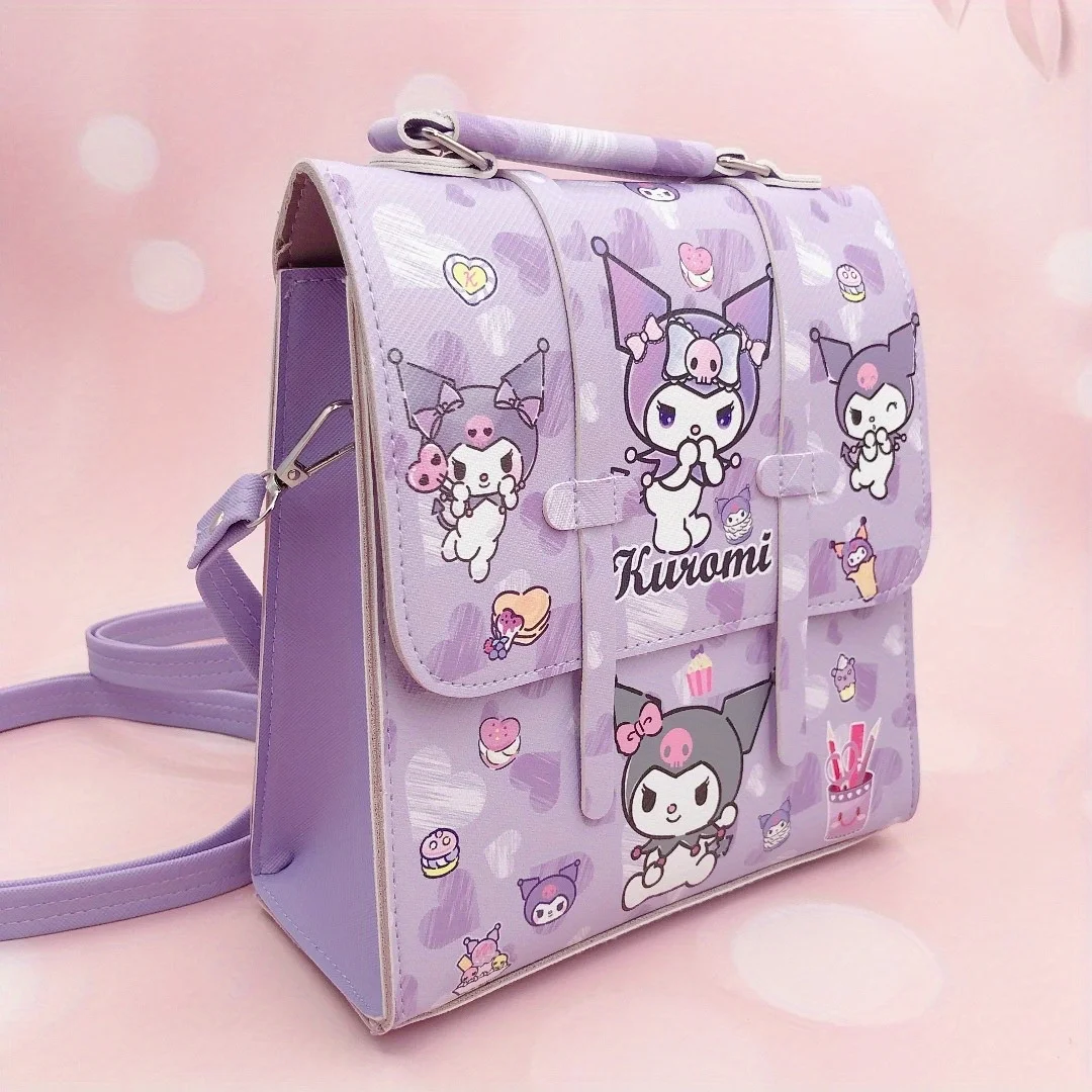 1 pcs Sanrio Family Cute Cartoon Girl Heart Retro Handbag One Shoulder Crossbody Bag Women's Backpack Retro Multi purpose Bag