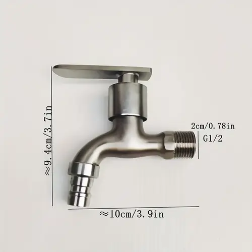 1pcs304 stainless steel faucet, washing machine connection faucet, home kitchen bathroom stainless steel faucet, outdoor garden - Image 3