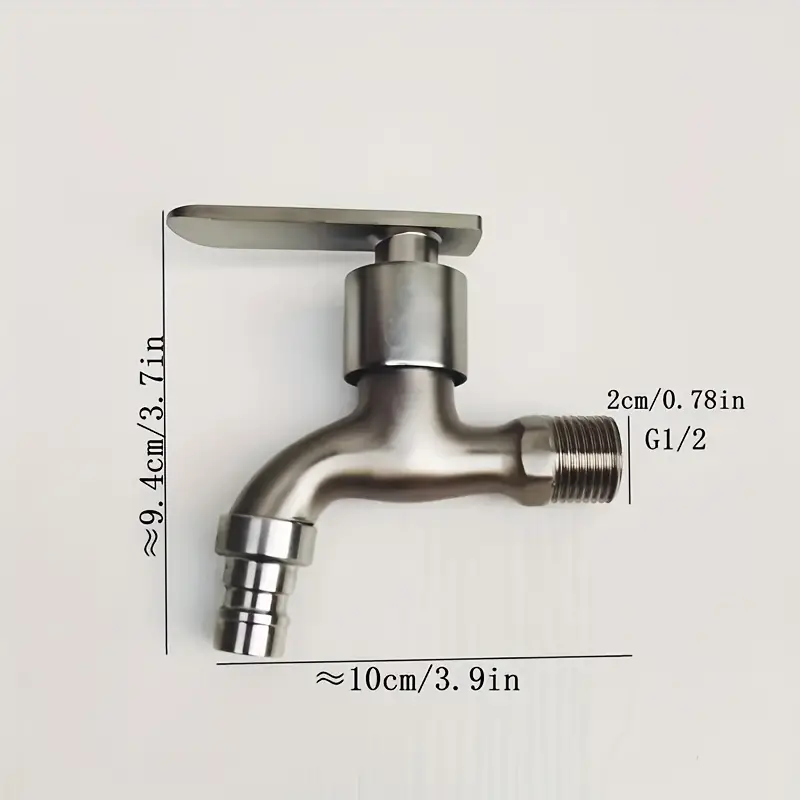 1pcs304 stainless steel faucet, washing machine connection faucet, home kitchen bathroom stainless steel faucet, outdoor garden - Image 3