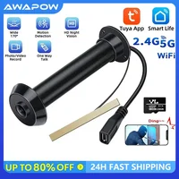 Awapow Tuya Door Peephole Viewer Smart Wifi Video Doorbell 2.4G/5G Mini Camera 170° Angle Night Vision 1080P Motion Detection