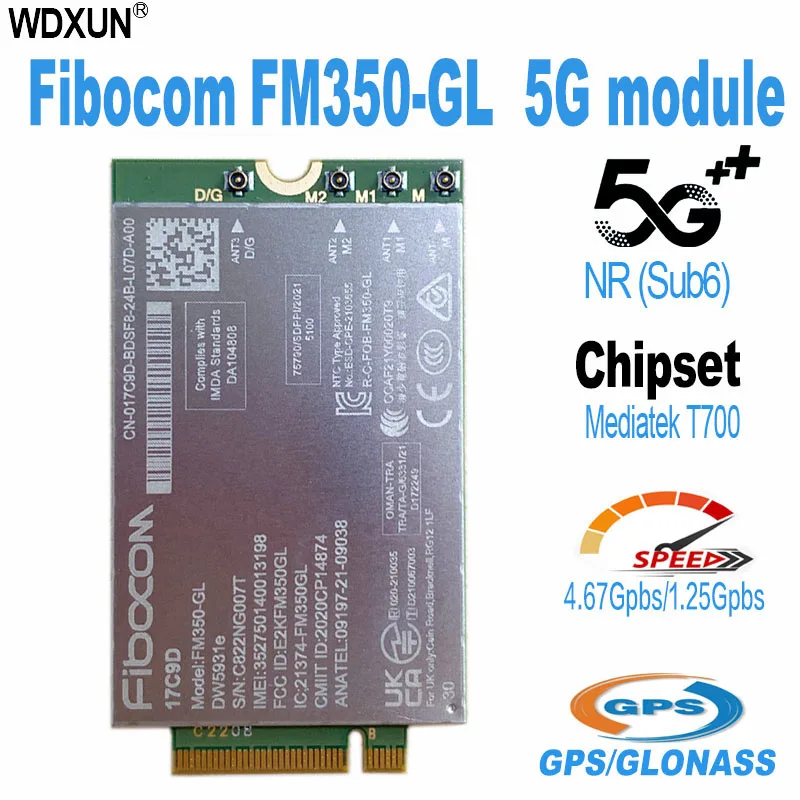 Módulo Cat16 Fm350 para Dell Latitude 5531 9330 3571 Laptop 4×4 Mimo Modem Gnss Latitude 5440 Fm350-gl Dw5931e 5g M.2