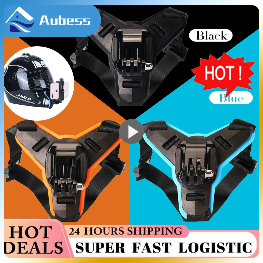 

Motorcycle Helmet Chin Stand Mount Holder For IPhone Huawei Xiaomi Samsung For GoPro 11 10 Action Sports Camera Full Face Holder
