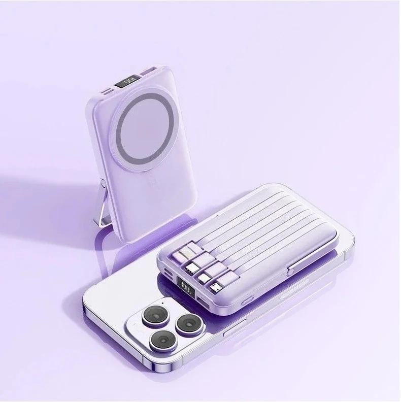 자석 파워뱅크 10000mAh/20000mAh 무선 충전기 20W 고속 충전 휴대용 외장 배터리 팩 아이폰 안드로이드용
