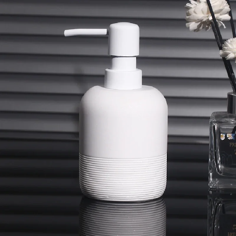 Nordic Sandstone Emulsion Bottle Luxury Bathroom Hotel Press Shower Gel Bottle Soap Dispenser Bathroom Decoration Accessories