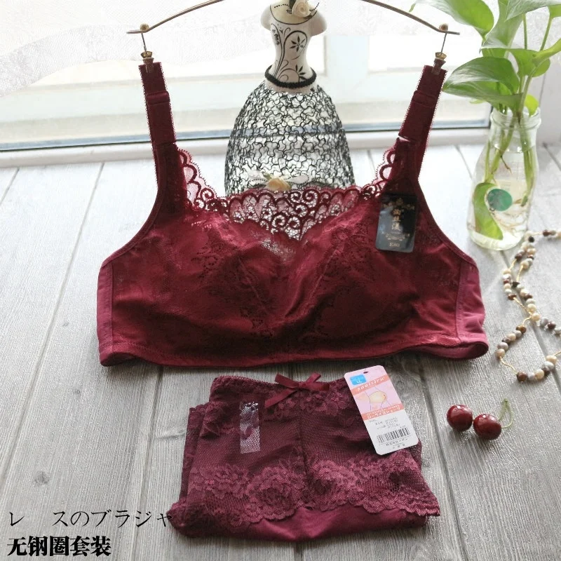 

Большой костюм, сексуальный кружевной бюстгальтер с полной чашкой, нижнее белье для груди, собранный B C D E 34 36 38 40 42 44 46 48, Женский комплект одежды из 2 предметов