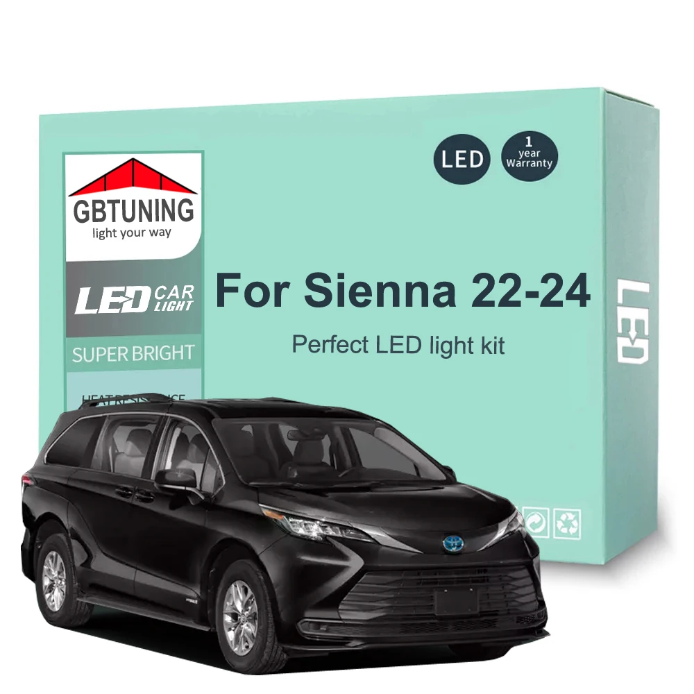 17Pcs-LED-Interior-Light-Bulb-Kit-For-Toyota-Sienna-Hybrid-2022-2023 ...
