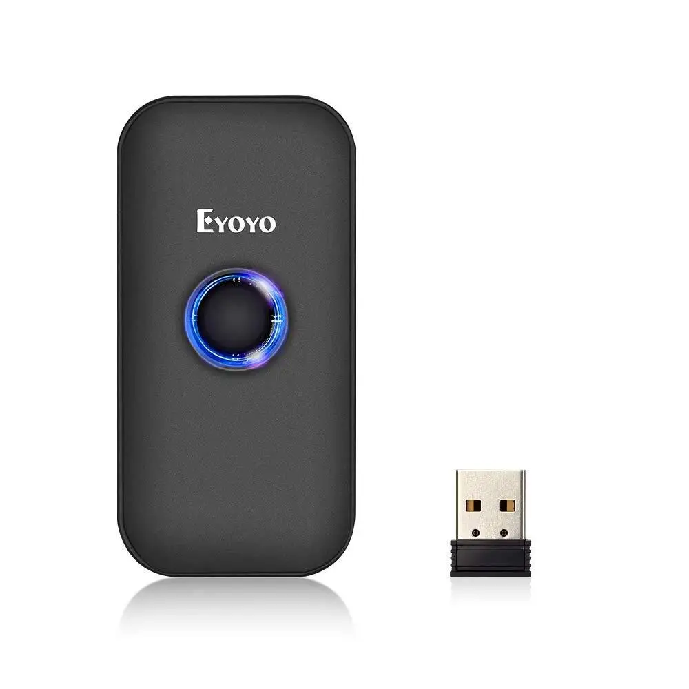 Eyoyo Mini 1D Bluetooth Barcode Scanner Wireless 2.4G USB for PC Android