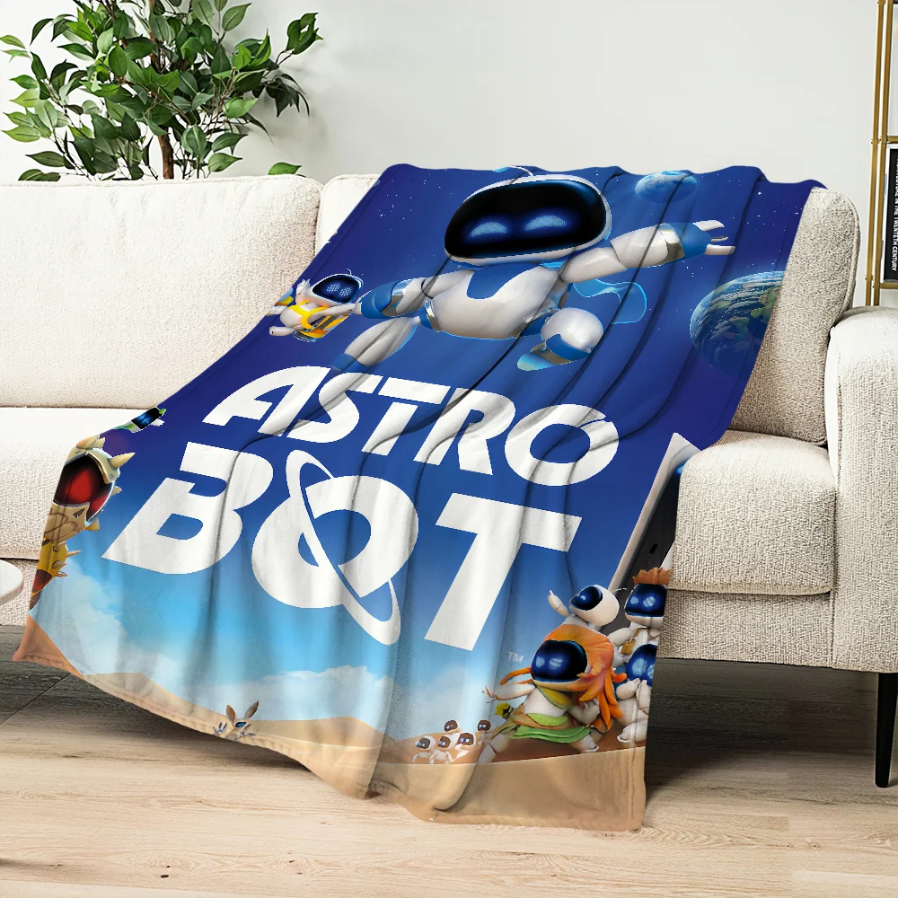 Game A-Astro bots Blanket Skin friendly comfort warm soft plush blanket suitable sofa living room office bedroom 5