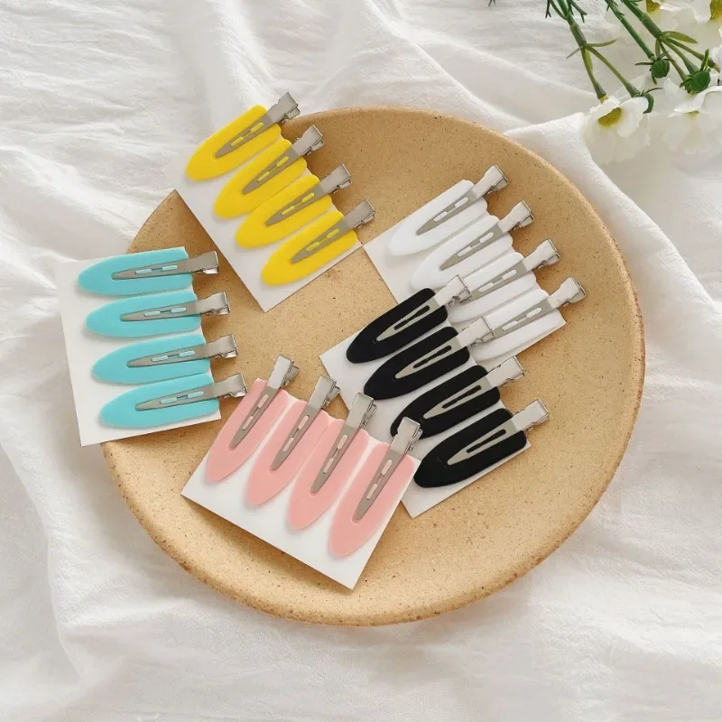 

4PCS/LOT Women Hair Clips Side Bangs Fix Fringe Barrette Makeup Tools Female Ladies Girls Headwear Hairpin Hair Accessories