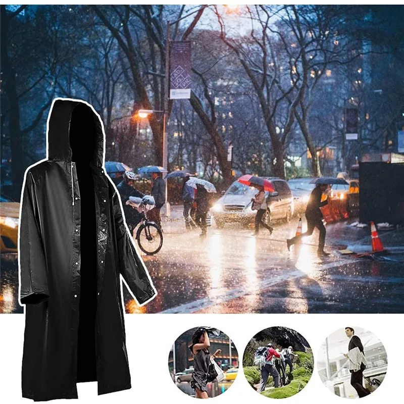 EVA Long Raincoat Unisex Male Women Rain Coats Poncho Suit Jacket Tourist Bike Ladies Running Hooded Hiking Rainwears Waterproof raincoat poncho