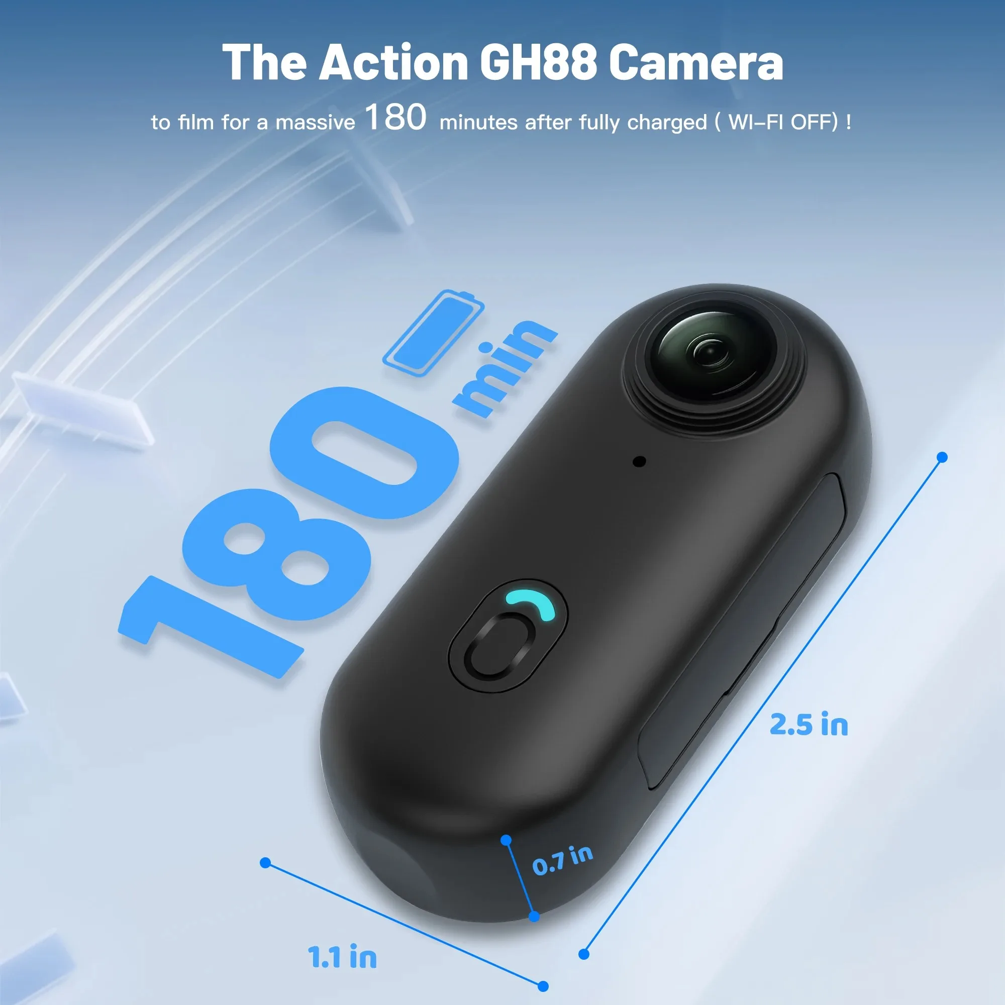 Caméra Action 4K UHD Pro - Blanc/Noir, avec ou sans Carte TF