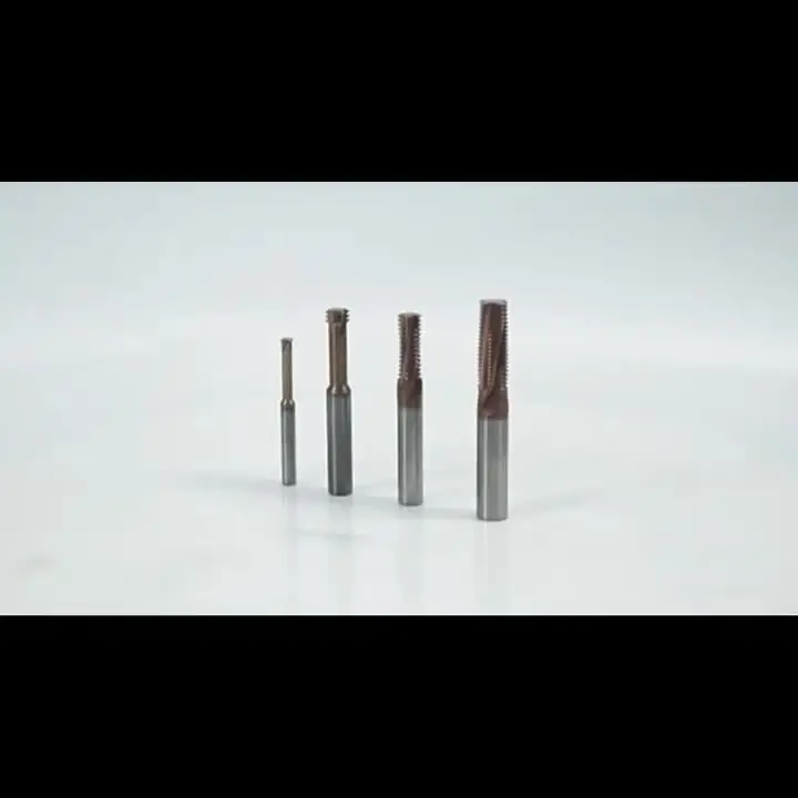 65 Degree CNC Hard Alloy Thread Milling Cutter 1 3 Full Teeth M1.2 M1.6 M2 M2.5 M3-M16 Aluminum/steel |