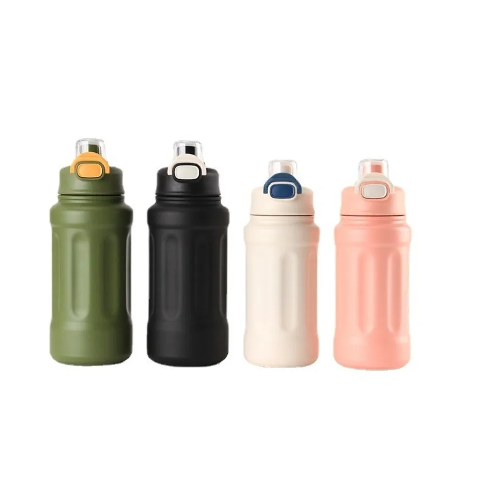 316 Stainless Steel Thermos Cup 800ml Large Capacity Insulated Water Bottle Portable Handle with Straw Sports Drinking Cup