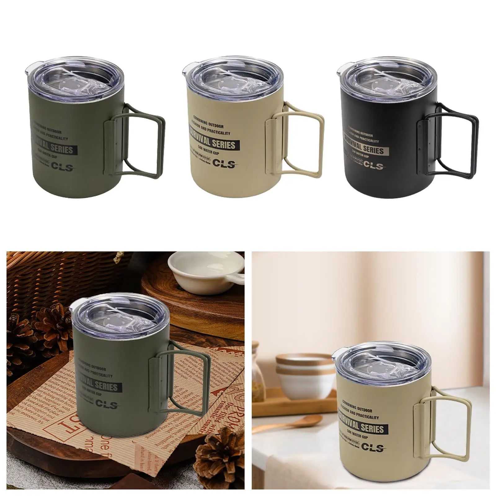 Camping Mug Insulated 304 Stainless Steel Drinkware Rustproof Camping Cup Metal Camping Mug Insulated 304 Stainless Steel Drinkware Rustproof Camping Cup Metal