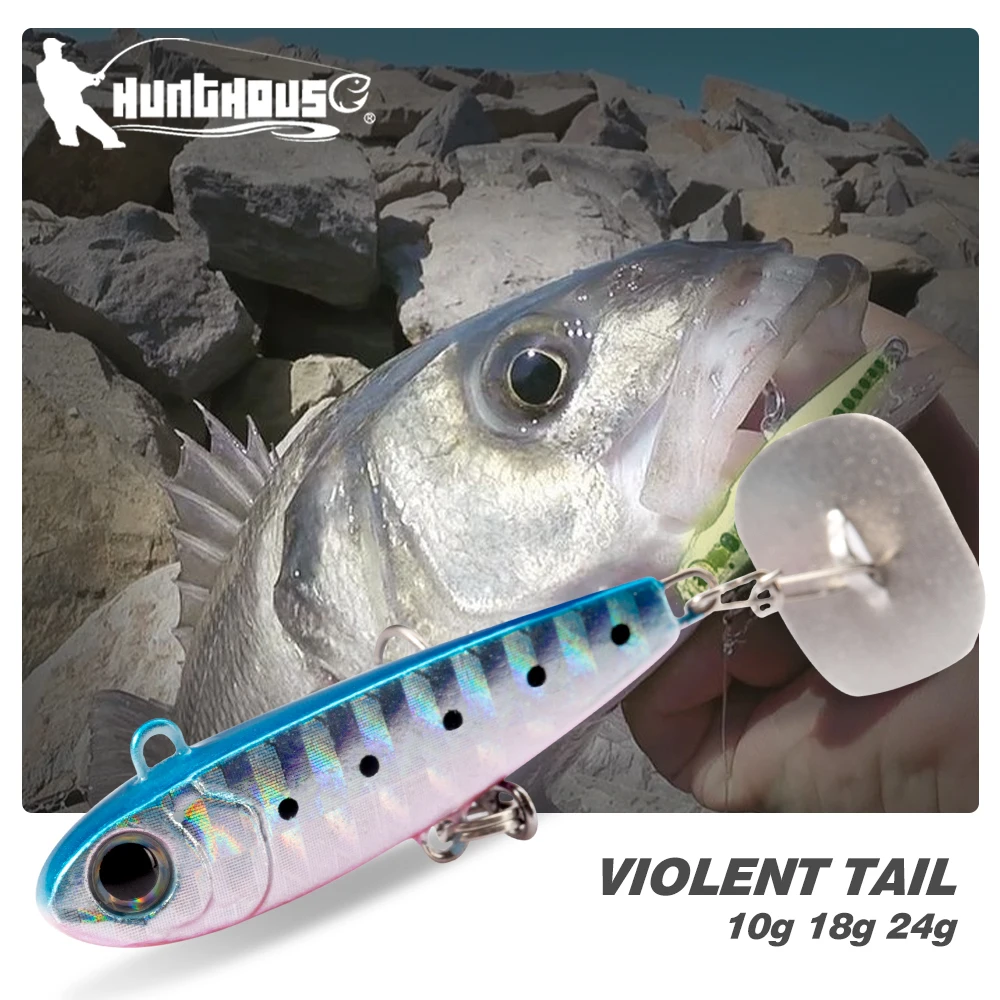 Hunthouse Violent Tail 2.0 Jigging Lure Spoon Skining Bait Tackle Artificiale 37Mm/10G Per Fishing Lure Pike Trout Tackle