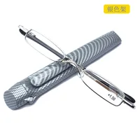 Flip Top Cover Fashion Mini Spring Frame Reading Glasses Resin Lens Portable Pen Reading Glasses for Men and Women Oculos Gafas 1