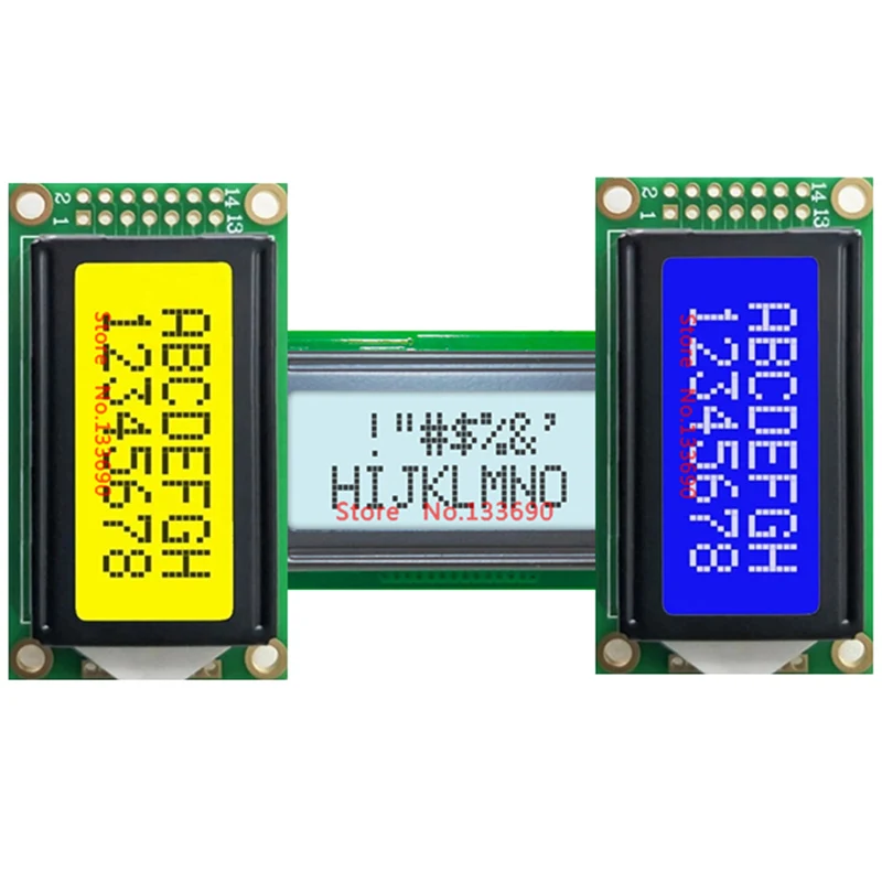 5V Mini 0802 8x2 STN Character LCD Module HD44780 SPLC780 EQV Chip 1PCS