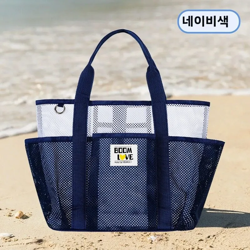 대용량 수영 가방 피트니스 비치 드라이/웻 분리형 숄더/핸드 캐리 네트 수납 가방 (남성용 스포츠 및 요가)
