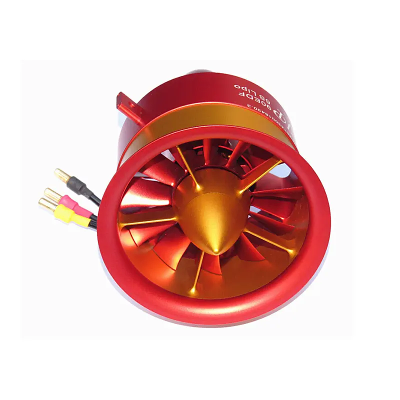 Ventilador de conductos de Metal completo JP 90mm EDF con Motor sin escobillas: 4250 KV1050(12S), KV1330 4250 (8S), 4250 KV1750 Motor(6S)