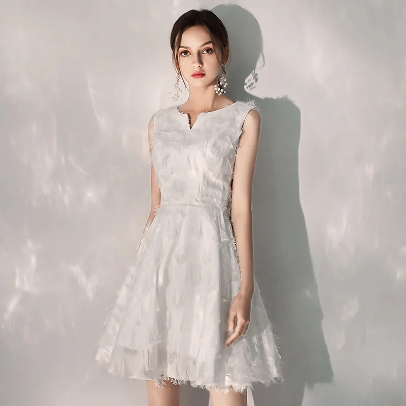 

DongCMY White French Dress Usually Can Wear Birthday Homecoming Dresses Female Party Temperament Bridesmaid Cocktail Dresses2024