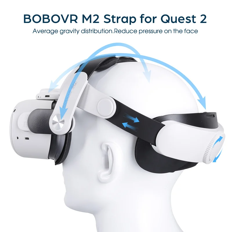 BOBOVR M2 Head Strap For Oculus Quest 2 Elite Head Strap F2 Active Air No Fog Facial Interface C2 Carying Cace Accessories