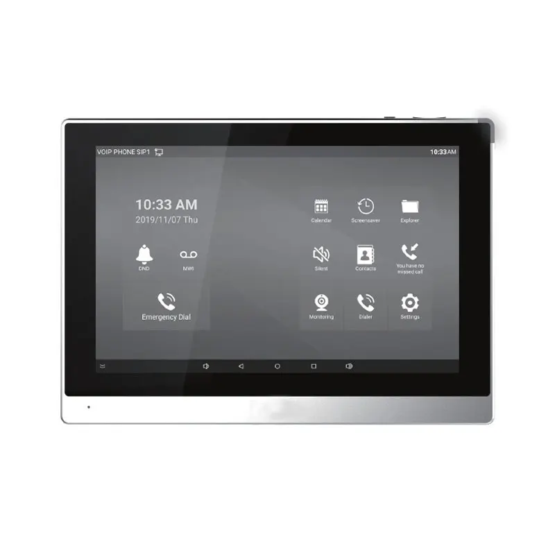 i56A SIP Indoor Station Office Door Intercom Security Monitor Wall Mount Desk Mount 10.1 VoIP Display Touch Screen