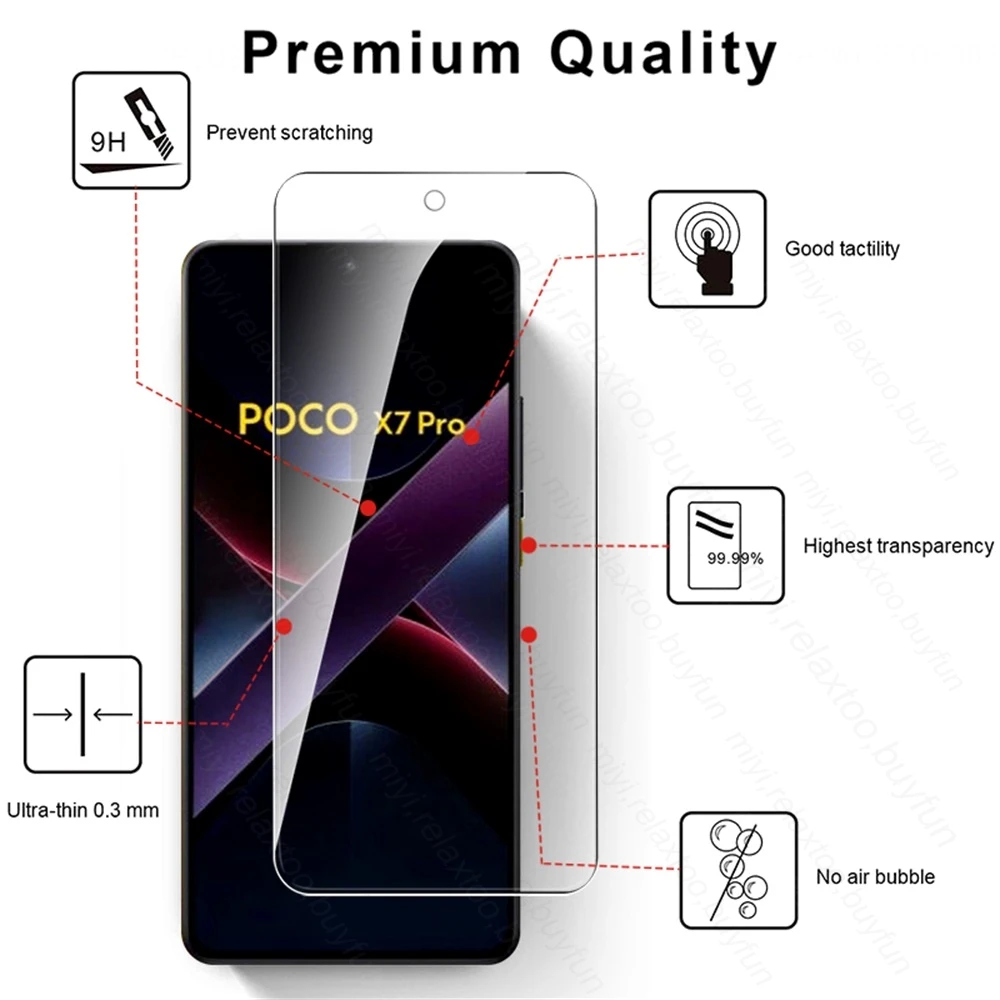 5-Pack Premium 9H Tempered Glass Screen Protector