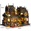 DIY Wooden Miniature Model Kit Flower Magic City Casa 3D Puzzle Dollhouse With Furniture Lights Home Decor for Friends Gifts 6