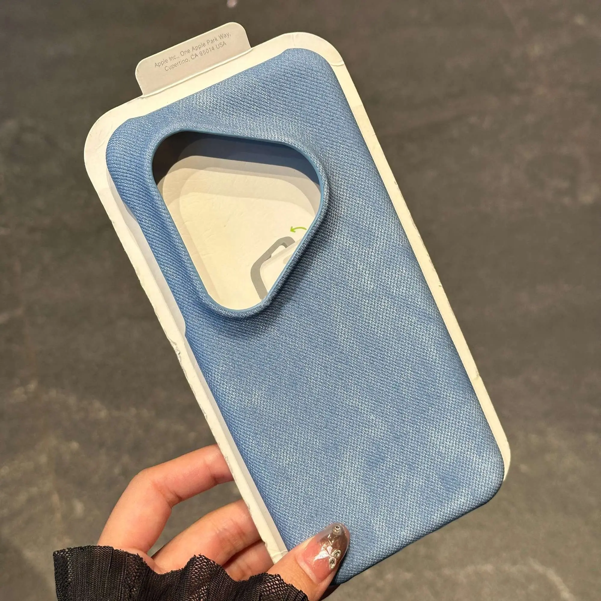 Luxury Matte Skin-Friendly Hard Denim Leather Case - Ultra-Thin Shockproof Cover