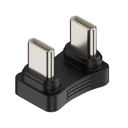 High - Speed 100W USB - C 1 - to - 2 OTG Adapter with 4K Support and 180 - Degree U - Shaped Design (Type 3)