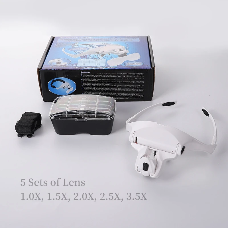 

Регулируемое увеличительное стекло с 5 линзами, увеличительные очки для наращивания ресниц, женская красота