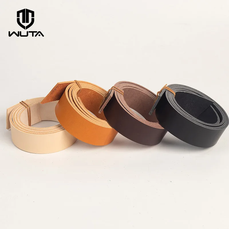 WUTA Vegetable Tanned Leather Belt Blank Shoulder Strap Making Genuine Leather Belt Strip DIY Backpack Should Bag Handle