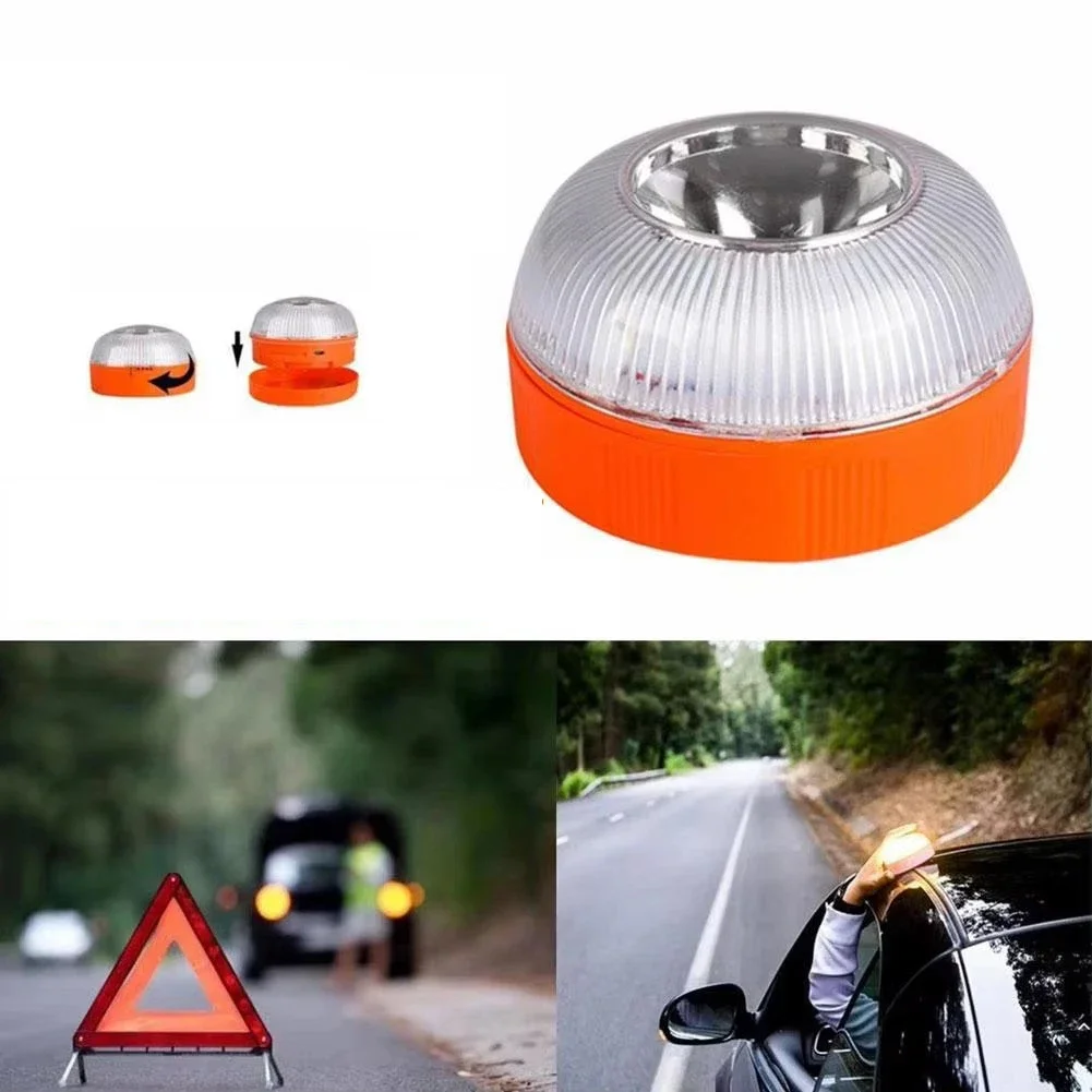 Spanish Car Emergency Light White Light Yellow Flashing Lights Traffic Strong Magnetic Induction Electric