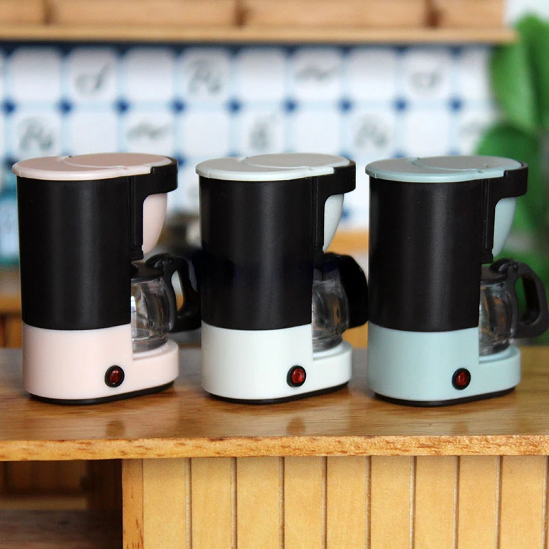 Mini Coffee Machine Model Miniature 1/6 Scale Cute Dollhouse Kitchen Cooking Utensils Accessories Toy