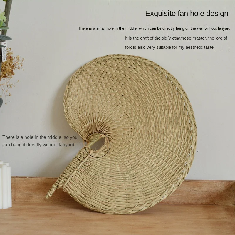 Hand Fans Hand Made Fan Rattan Decoration For Wedding Natural Palm Leaf Woven Fans Wall Art Decor For Farmhouse Ornaments
