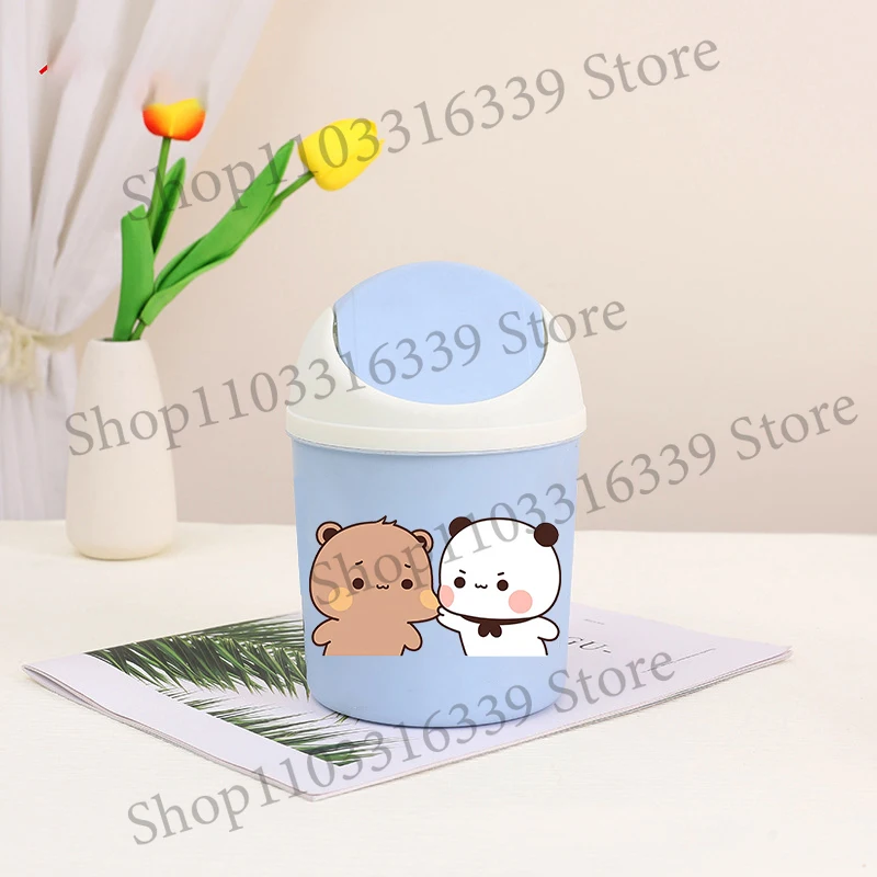 Bubu Dudu Mini Desktop Bin - Cute Panda Bear Trash Can for Clean and Organized Workspaces