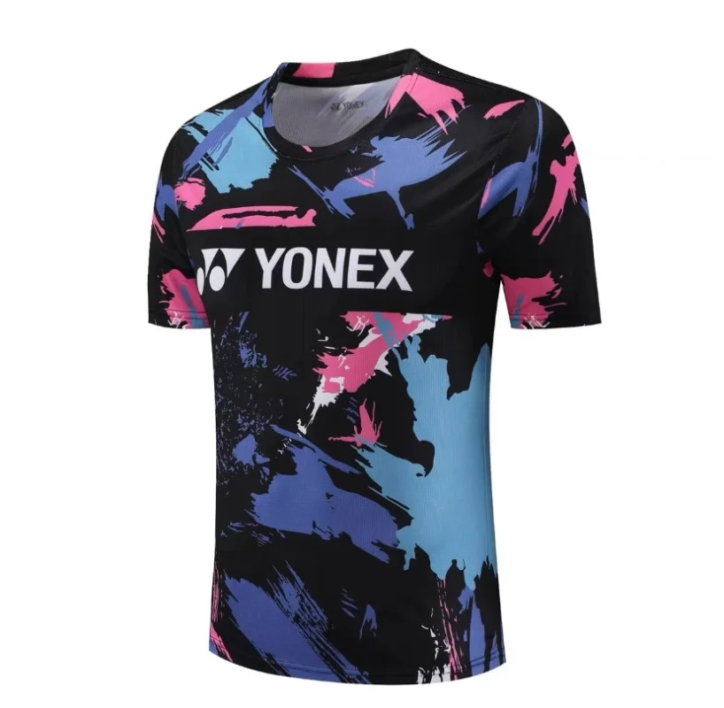Short Sleeve T Shirt Badminton Uniforms Yonex Badminton Clothing Men's and Women's Competition Quick-drying Breathable Sweat-absorbing Tops Short-sleeved T-shirts