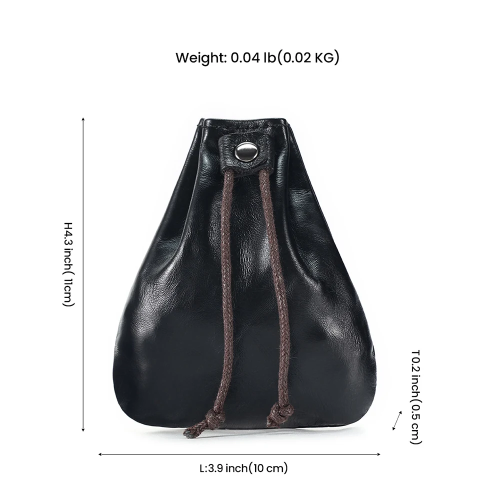JOYIR Male Genuine Leather Coin Purse For Men Women Slim Wallets Card Holder Casual Mini Storage Bag